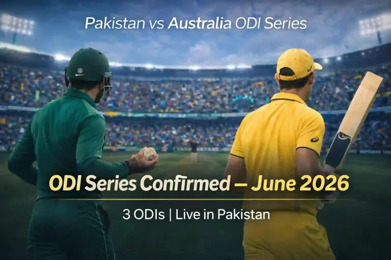 Pakistan vs Australia ODI Series 2026 Confirmed