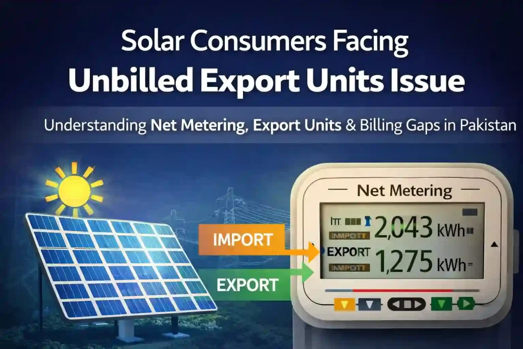 Solar Consumers Unbilled Export Units