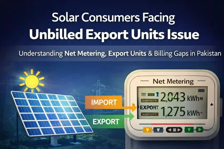 Solar Consumers Unbilled Export Units
