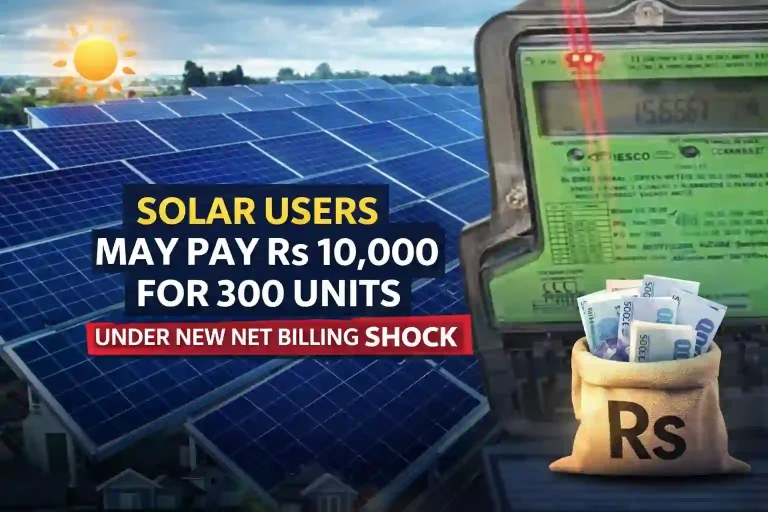 Solar Consumers to Pay Rs 10000 for 300 Units Under New Net Billing