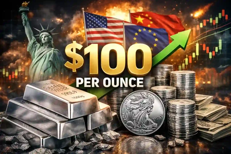 Silver Hits $100 Per Ounce for First Time