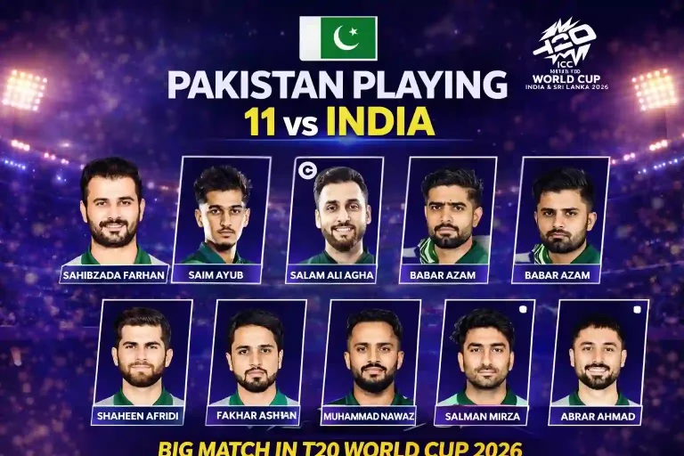 Pakistan Playing 11 vs India – T20 World Cup 2026 Team Preview