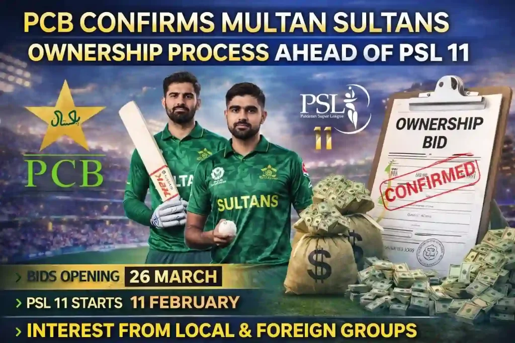 PCB Confirms Multan Sultans Ownership Process Ahead of PSL 11