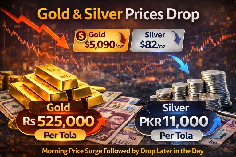 Gold Prices Fall to Rs 525000 – Big Market Correction Today