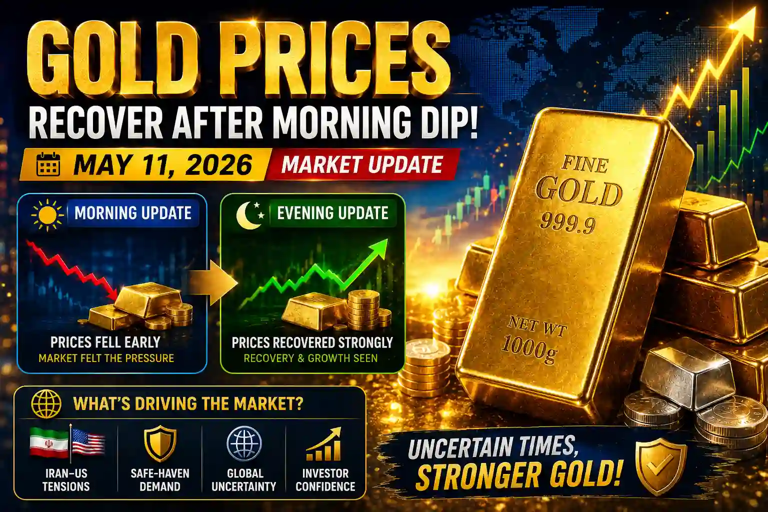 Gold Gains Momentum After Morning Decline | May 11, 2026 Market Update