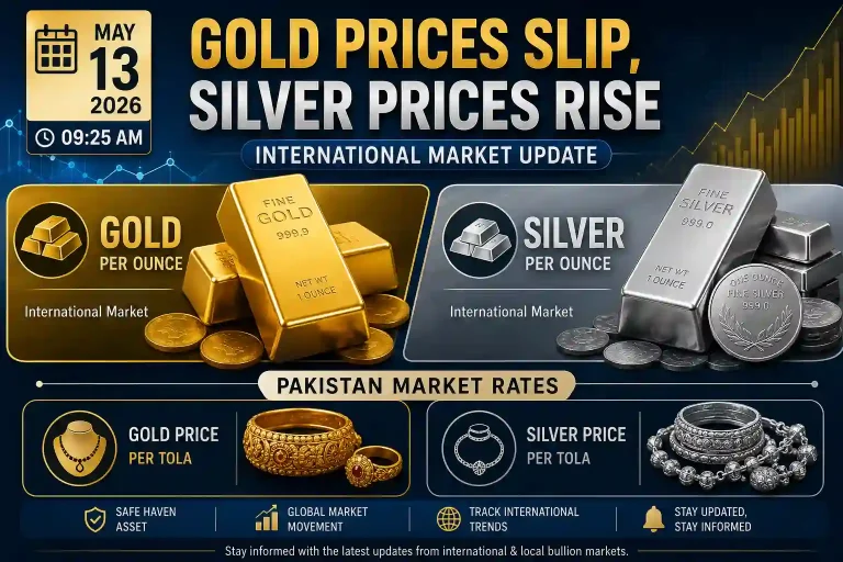 Morning Market Update: Gold Rates Fall While Silver Prices Rise on May 13, 2026