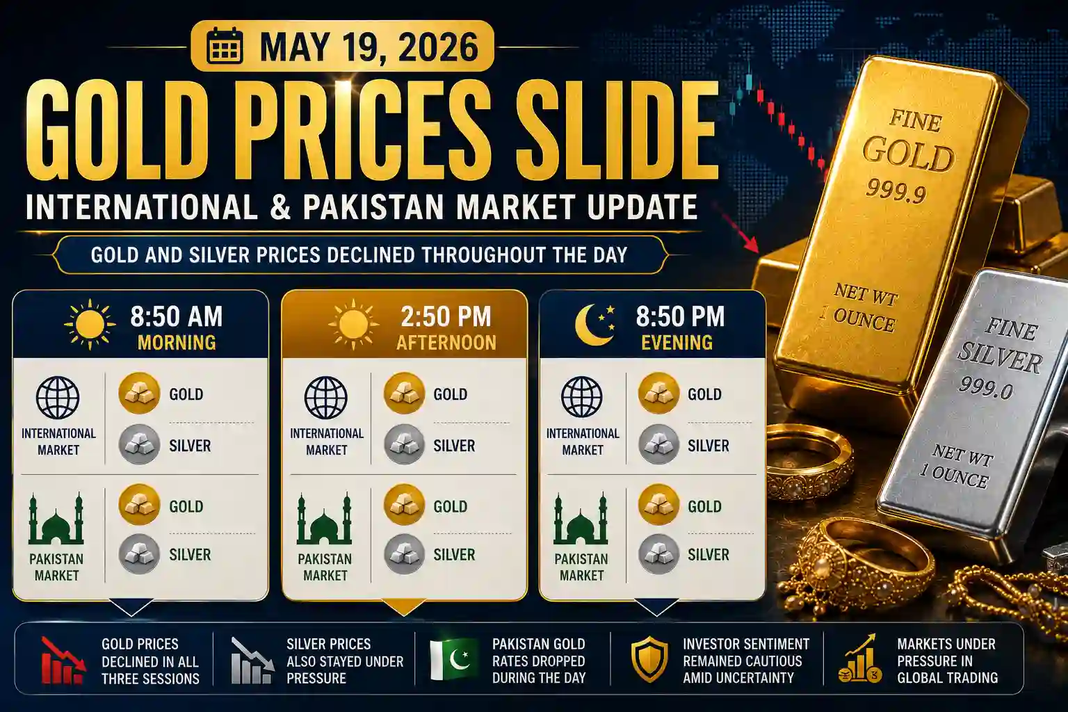 Gold Prices Crash on May 19, 2026 — Pakistan & International Market Latest Update