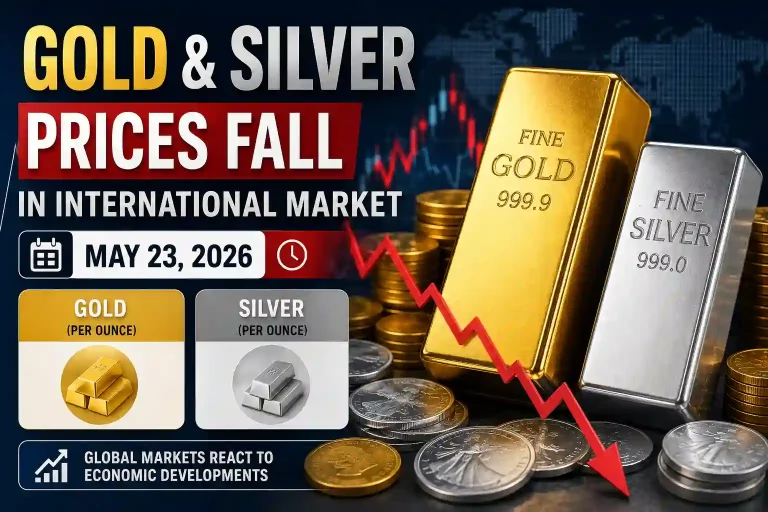 Gold Prices Drop on May 23, 2026 as Silver Also Declines in International Market
