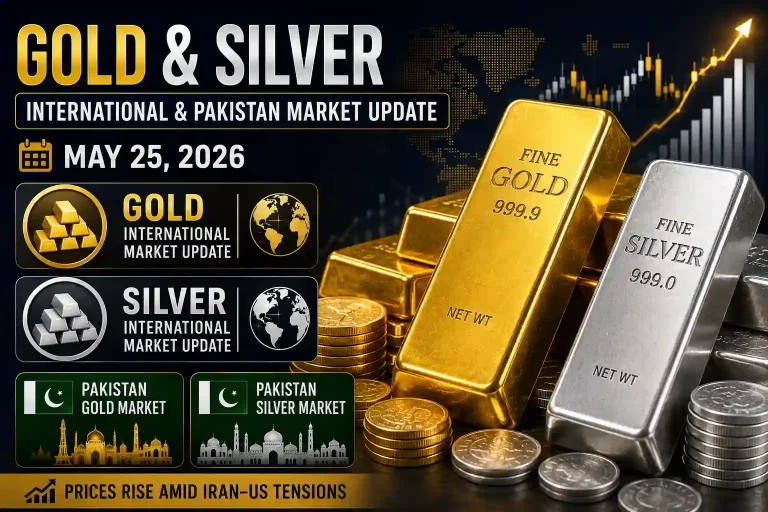 International and Pakistan Gold Markets Close Stronger on May 25