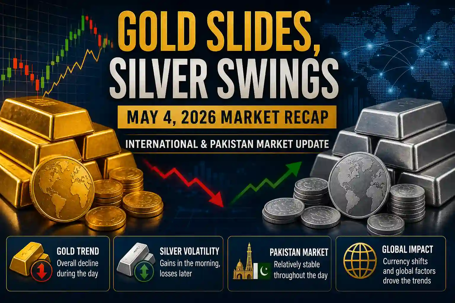 Gold & Silver Prices Today (May 4, 2026) – Full Market Summary Pakistan & Global