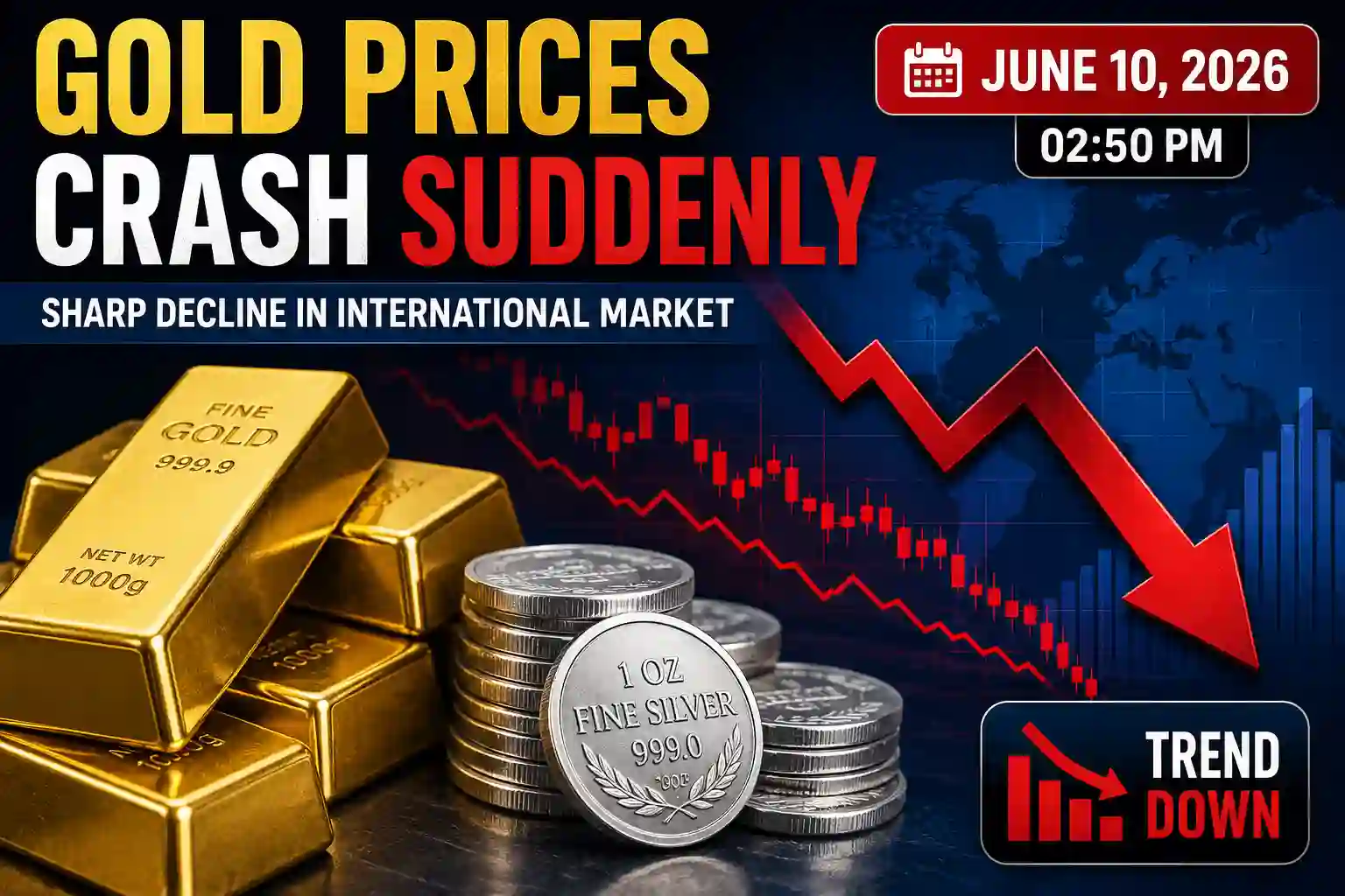 Gold Sees Sharp Downtrend in Global Trade | June 10, 2026