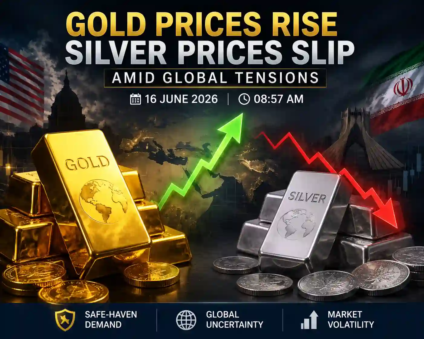 Gold Rises, Silver Slips: Market Trend Update | June 16, 2026