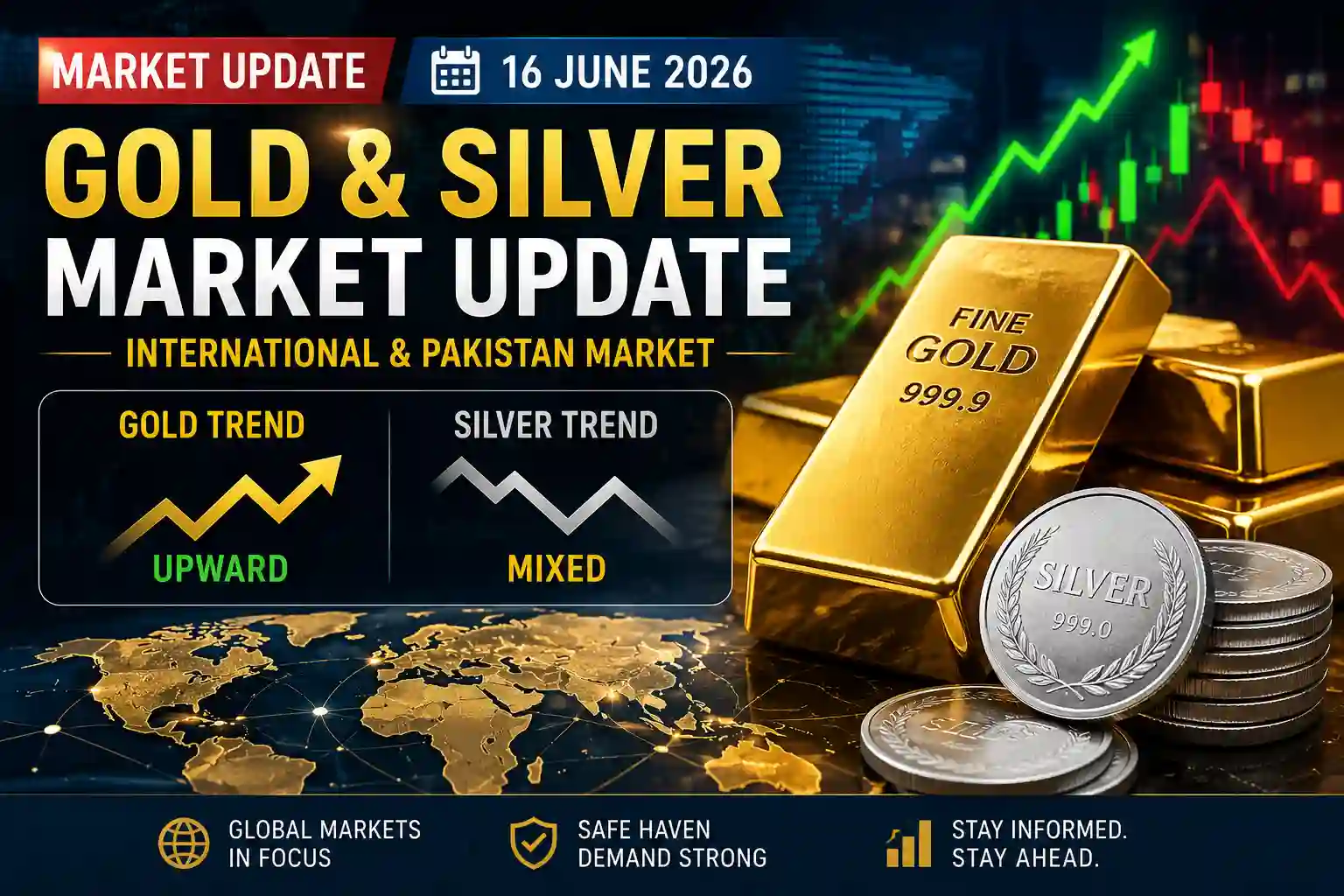 Gold Ends Higher, Silver Shows Mixed Trend | June 16, 2026