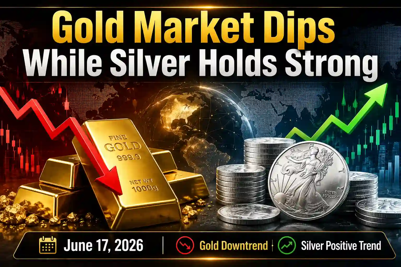 Gold Slips as Silver Holds Firm in Early Market Trading – June 17, 2026