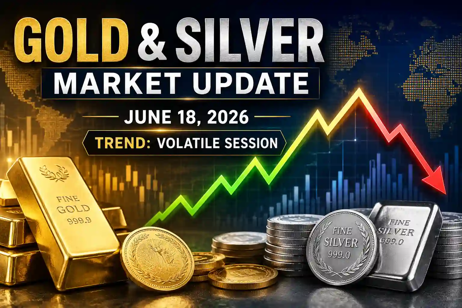 Gold and Silver Rally Early, Then Reverse Course as Market Sentiment Shifts on June 18, 2026