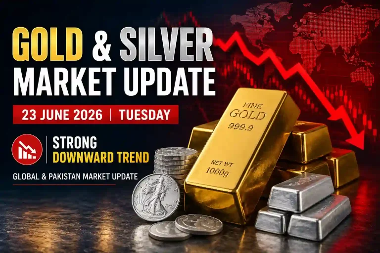 Gold Prices Tumble Sharply as Silver Extends Losses in Global Markets – June 23, 2026