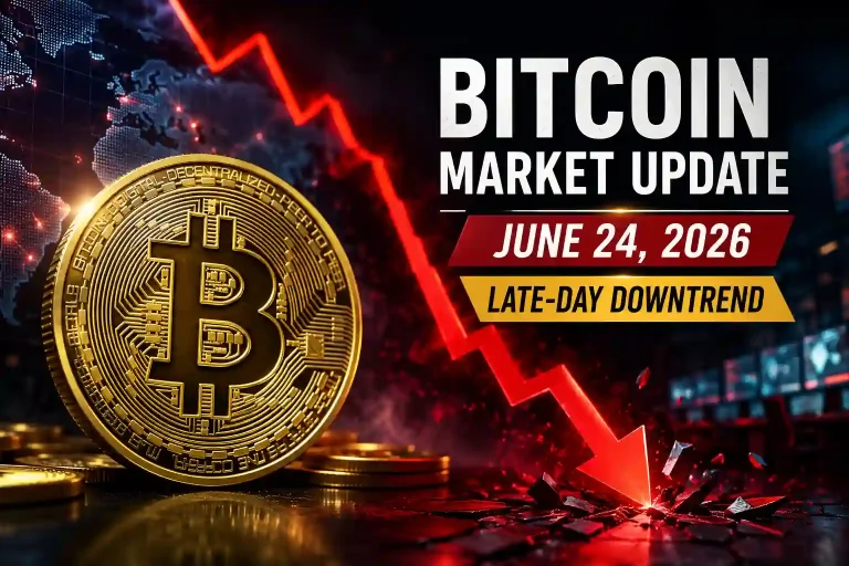 Bitcoin Drops Sharply Late on June 24 as Market Sentiment Weakens
