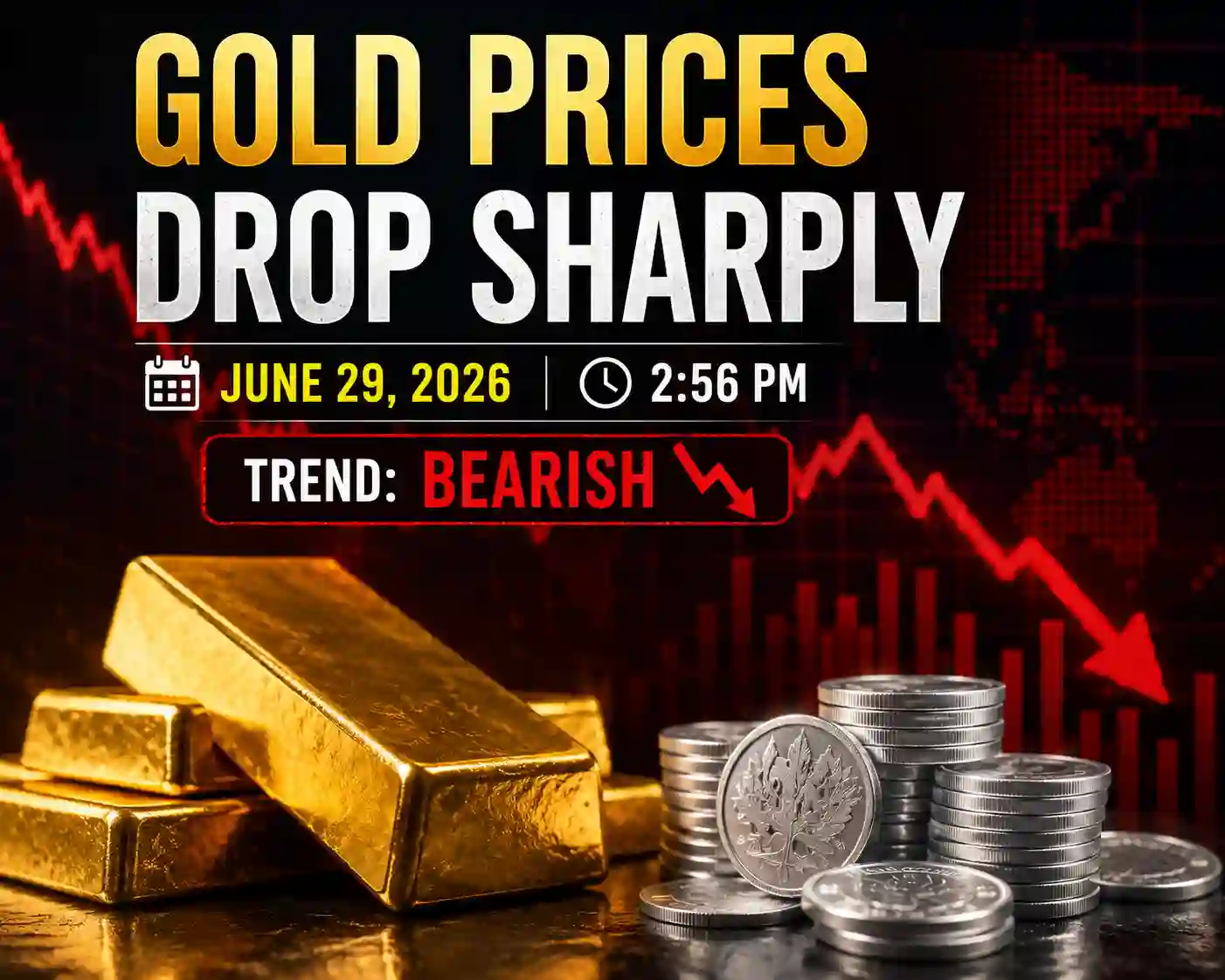 Gold & Silver Prices Fall Sharply Today – June 29, 2026 Market Report