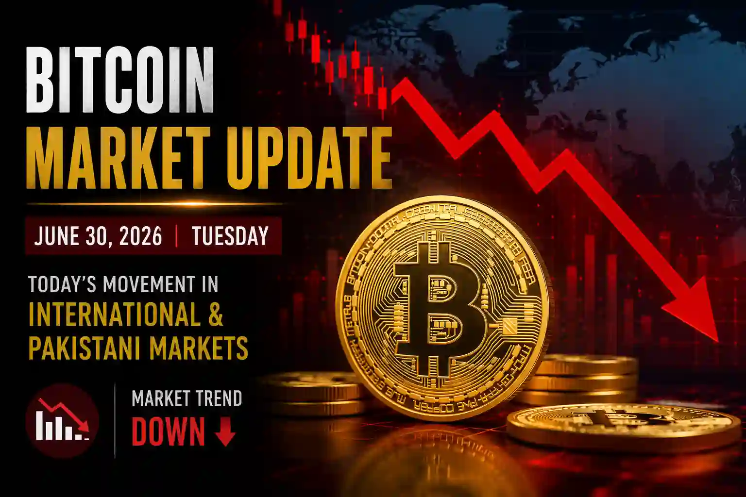 Bitcoin Slides Throughout the Day as Selling Pressure Continues – June 30, 2026 Market Update