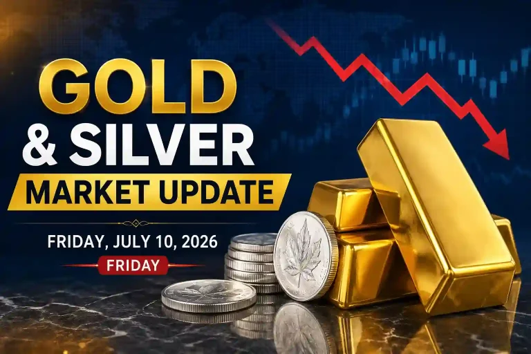 Gold Prices Decline While Silver Remains Stable – July 10, 2026 Market Update
