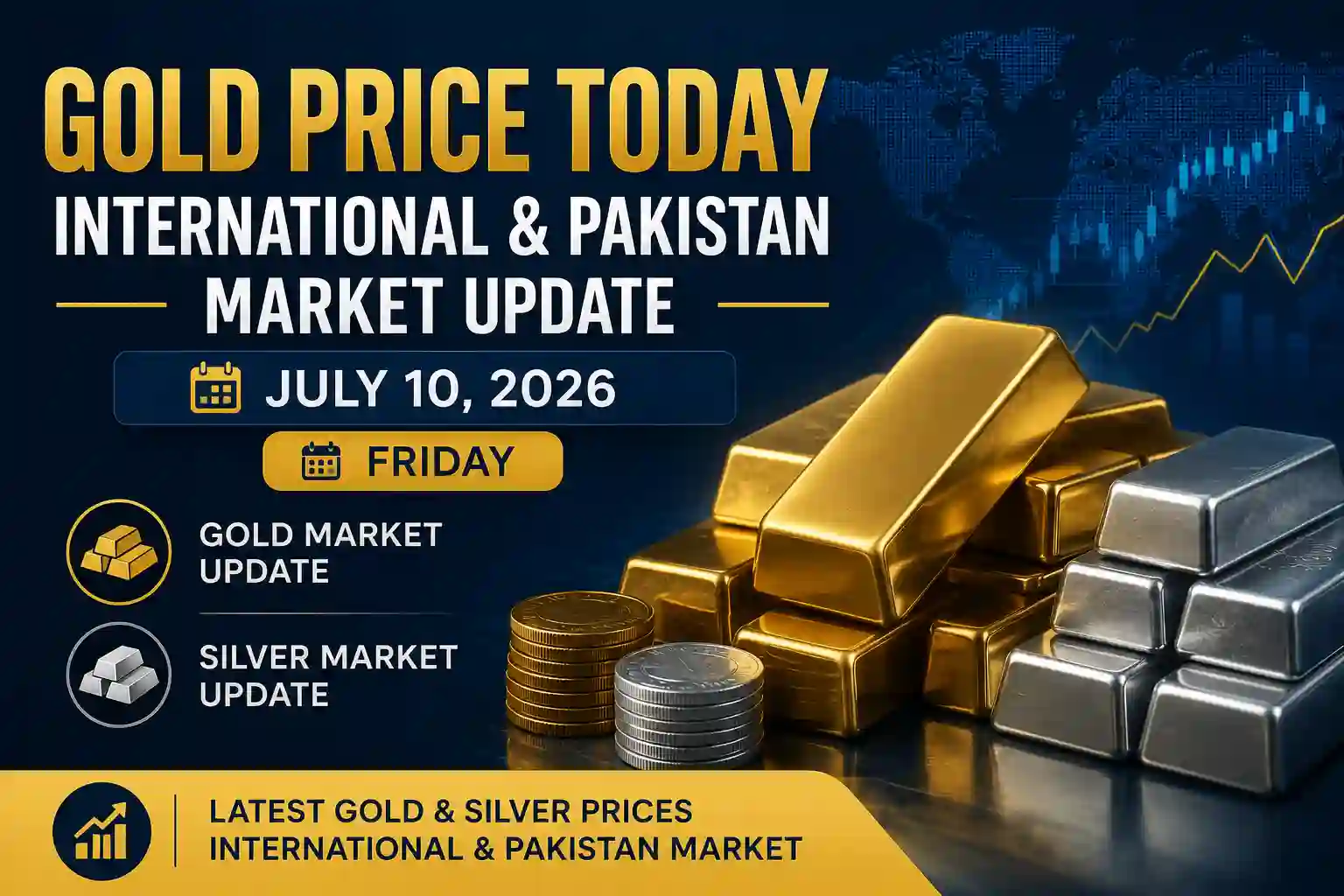 Gold Price Today – International & Pakistan Gold and Silver Rates | July 10, 2026