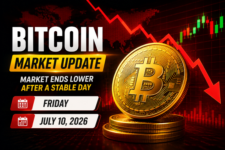 Bitcoin Price Today – July 10, 2026 | Market Ends the Day Lower