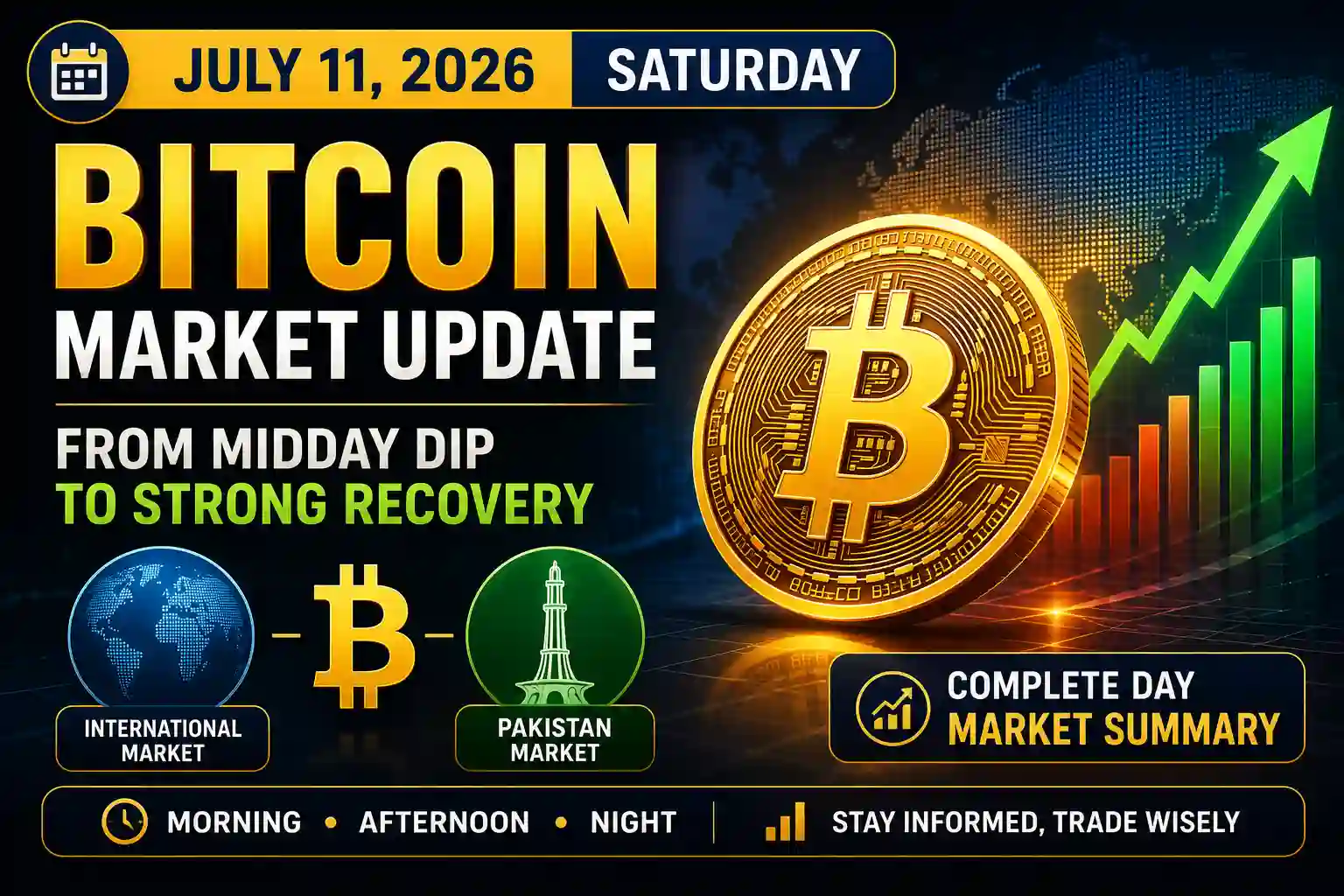 Bitcoin Price Today: July 11, 2026 Sees Strong Late-Night Recovery