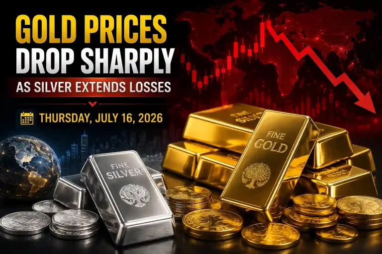 Gold Prices Drop Sharply Today as Silver Extends Losses – July 16, 2026