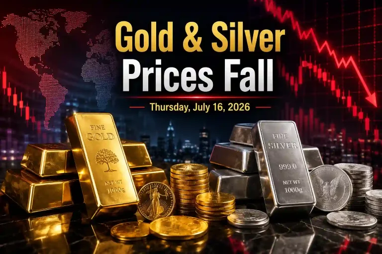 Gold & Silver Prices Crash as Markets End July 16 on a Bearish Note