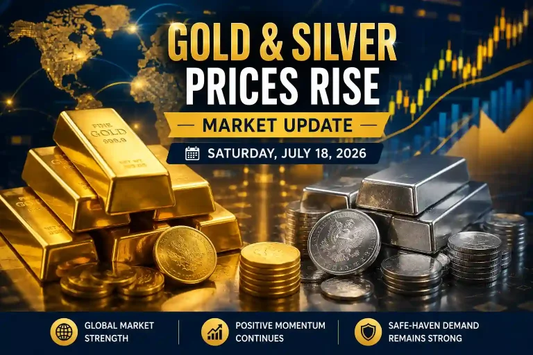 Gold and Silver Prices Move Higher in Today's Market Update