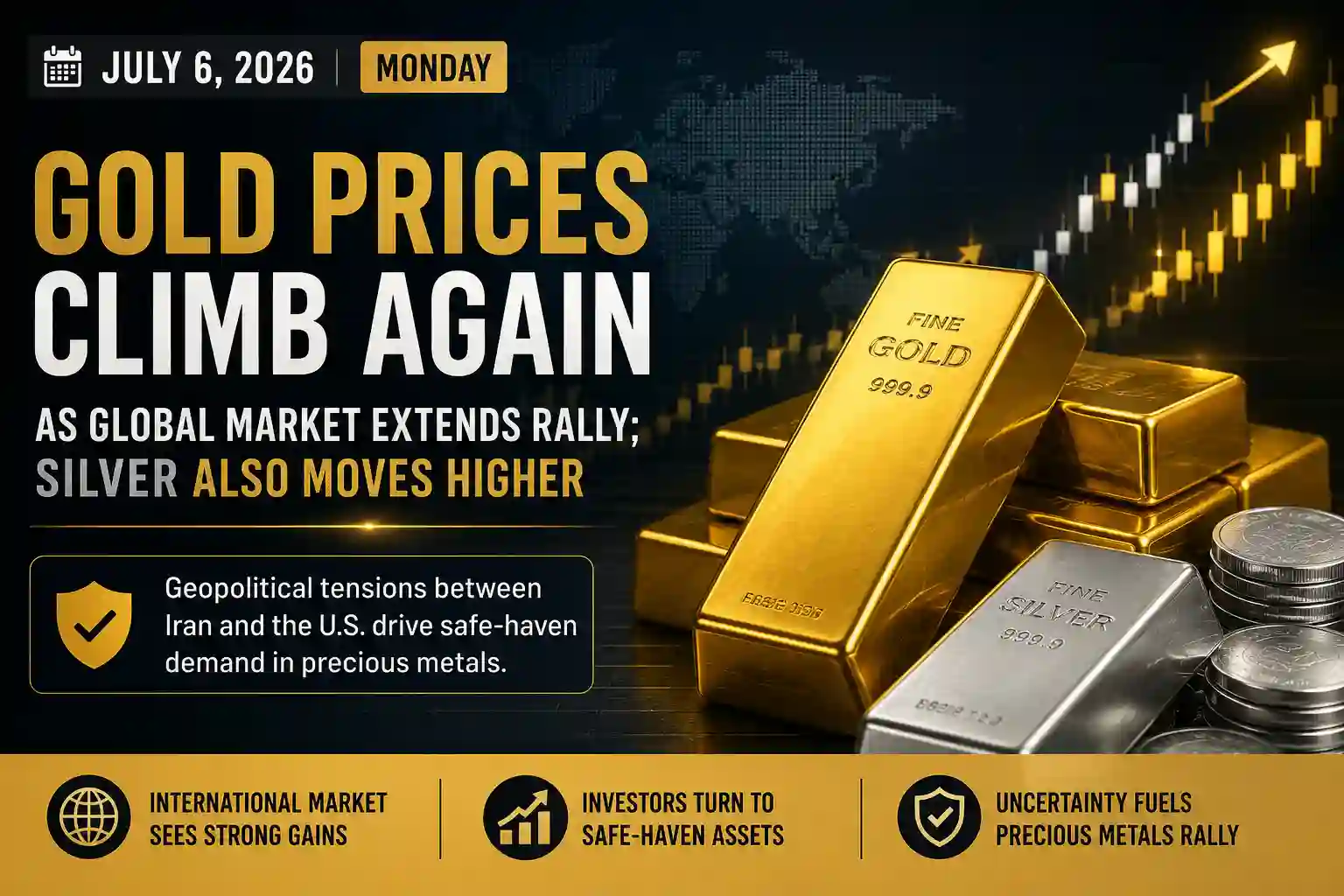 Gold Prices Rise Again as Global Market Extends Its Upward Rally