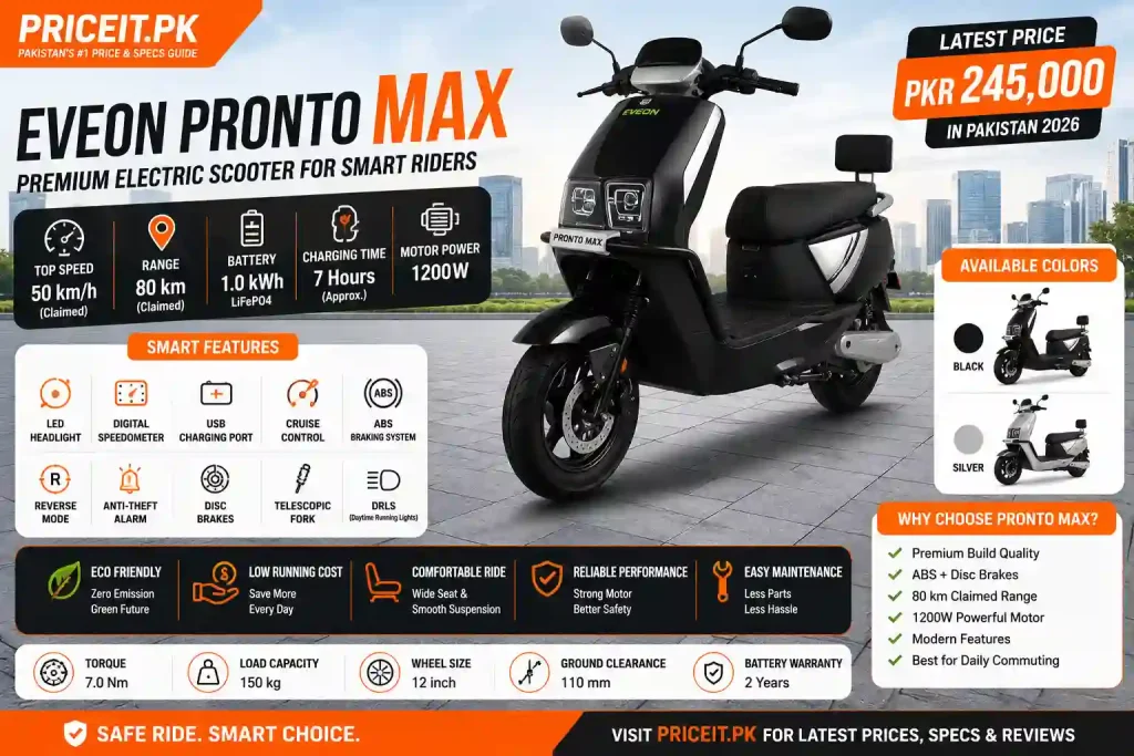 Eveon Pronto Max Price in Pakistan 
